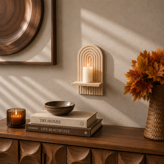 Arch Wall Shelf & Candle Holder